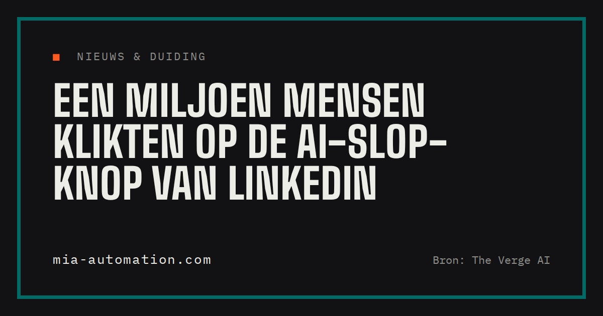 Een miljoen mensen klikten op de AI-slop-knop van LinkedIn