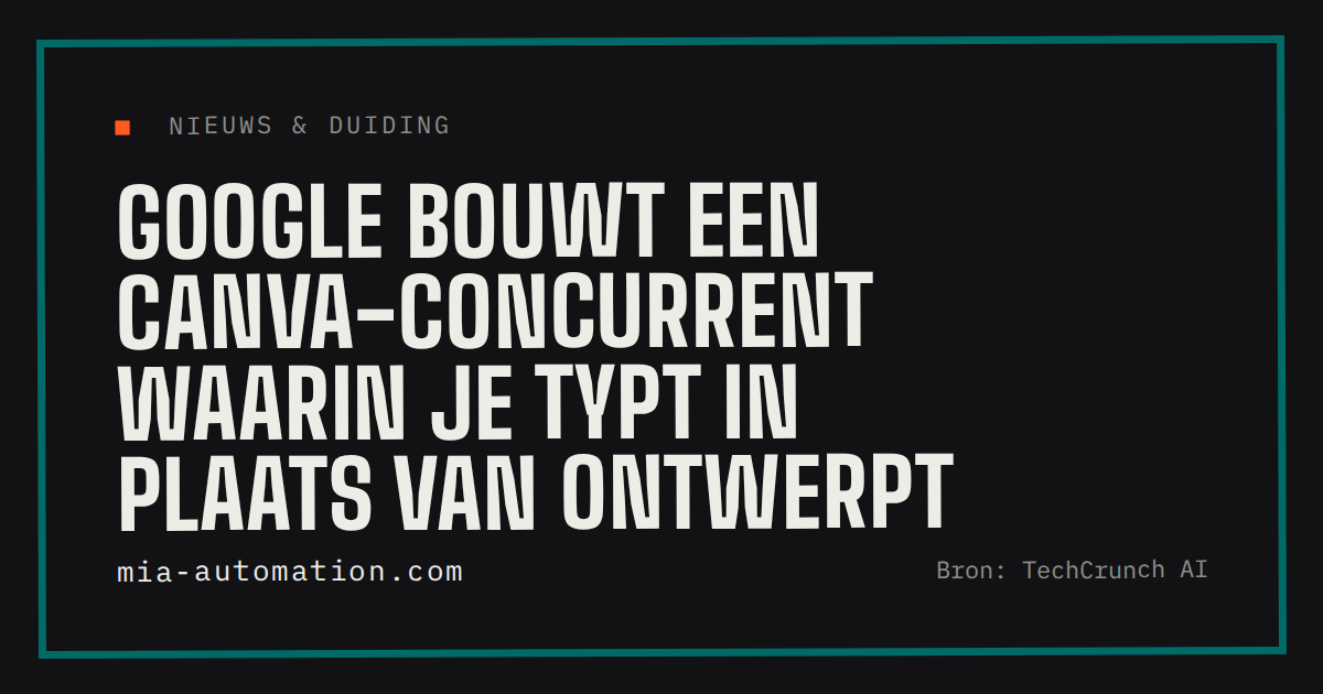 Google bouwt een Canva-concurrent waarin je typt in plaats van ontwerpt